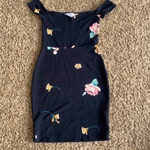 Floral Black dress